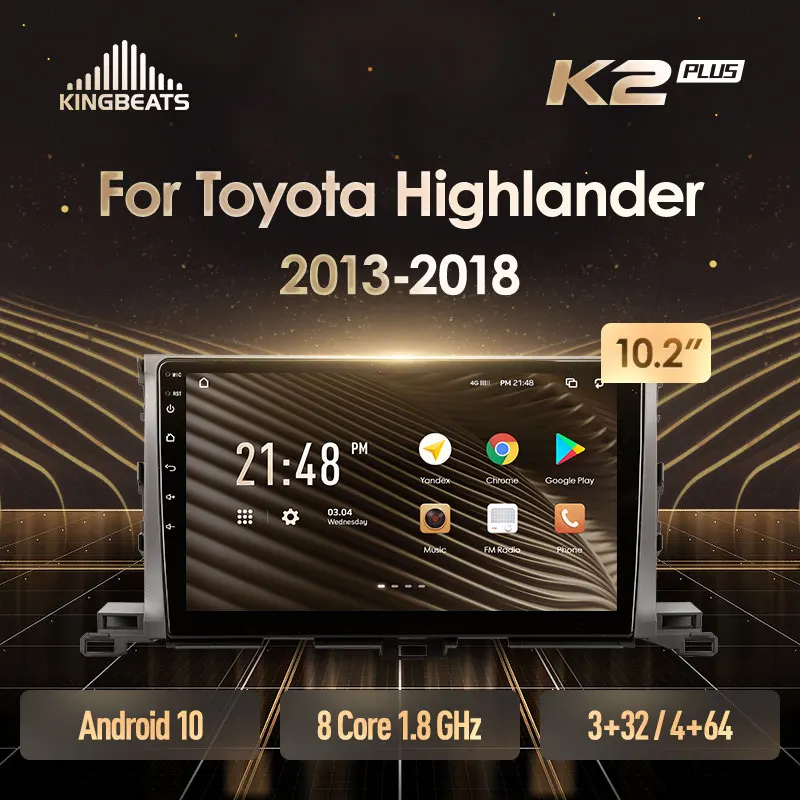 KingBeats штатное головное устройство For Toyota Highlander 3 XU50 2013 2018 Android 10 автомагнитола на