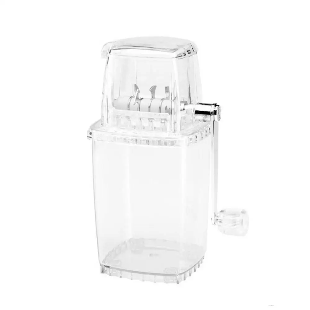 

Multifunction Manual Mini Home Transparent Ice Crusher Shaver Kitchen Tool