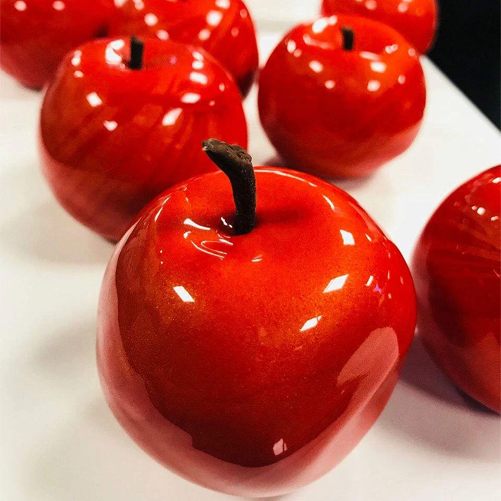 15 Cavity Silicone Cake Mold Dessert Mousse 3D Apple Cherry Fruit Candle DIY Handmade Aromatherapy Handicraft Soap Mould