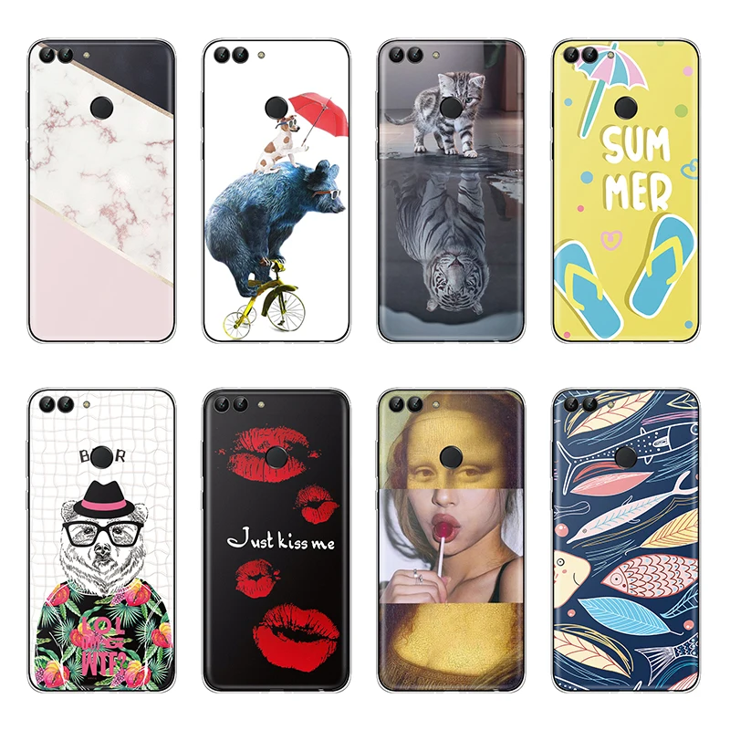 Силиконовый чехол для телефона Huawei P Smart 2018 мягкий креативный Enjoy 7S чехлы из ТПУ