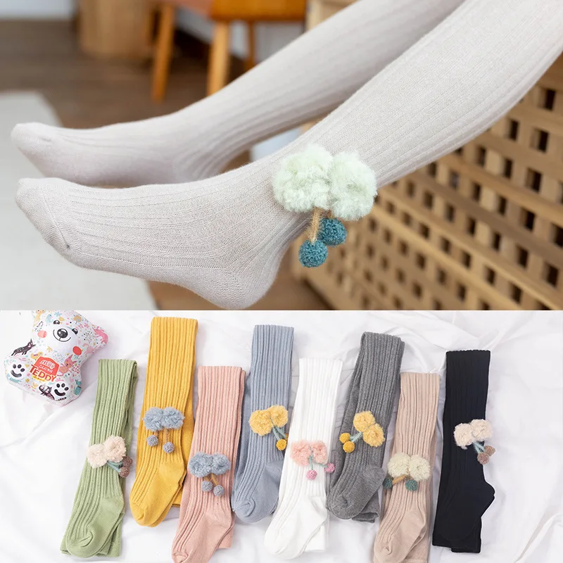 2020 новые детские колготки с бантом носки для девочек облегающие маленьких