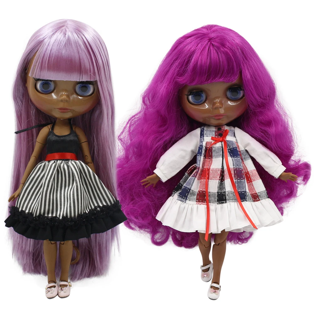Шарнирная игрушка BL1003 ICY DBS Blyth 30 см темная кожа глянцевое лицо тело без одежды