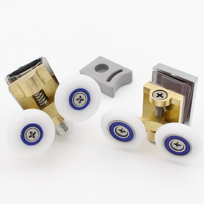 

Circular Shower Room Roller Bathroom Ultra-quiet Bouncing Wheel Sliding Glass Door Pulley Hanging Rail Track Hardware Part