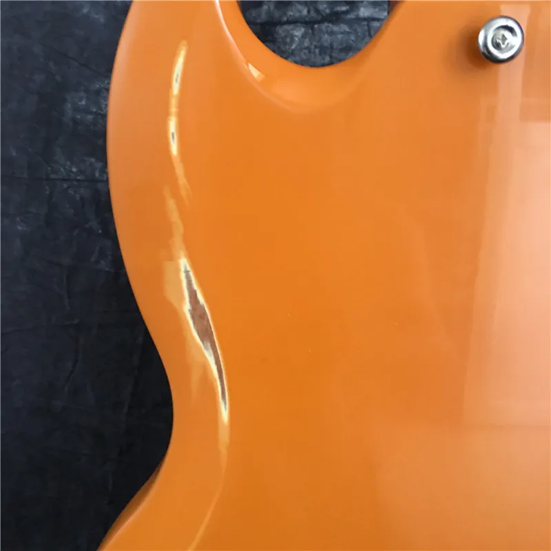 

High quality electric guitar, left hand electric guitar, yellow. Handmade guitar, custom electric guitar