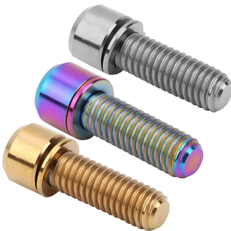 

4 шт. 4 мм Внутренний шестигранный ключ портативный M6x18 титановый сплав для горного велосипеда штырь винт высокой прочности 5-6 Н. М