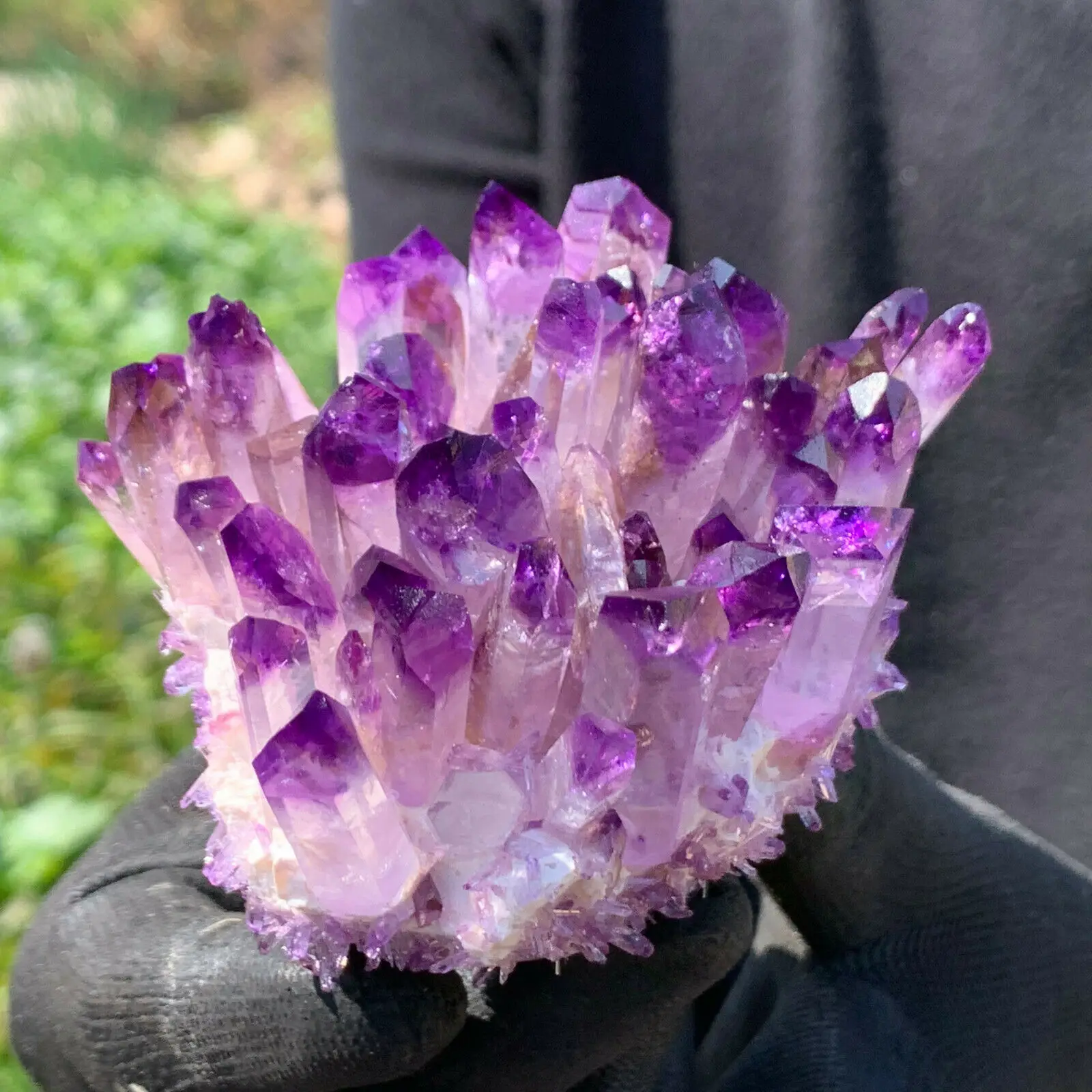 Rare Natural Purple Crystal Cluster Mineral Specimens Decorate The Aquarium 400-450g