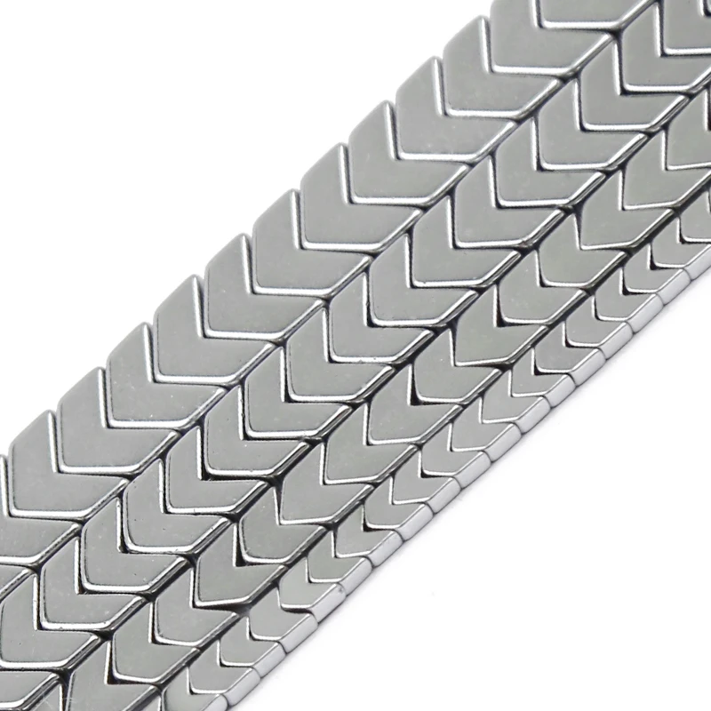 

JHNBY Серебристые стрелы в форме гематита натуральный камень 4/6/8/10 мм ручной работы разделители Шарм браслет свободные бусины для самостоятел...