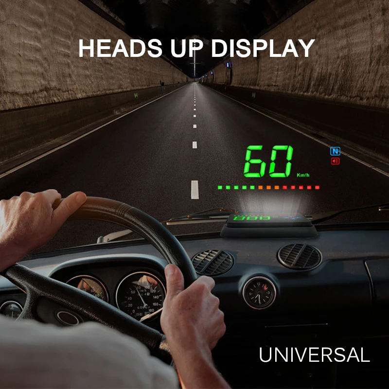 Onever Car HUD Projector Auto Display Electronic Windshield Precise Satellite Signal Light GPS Durable | Автомобили и мотоциклы