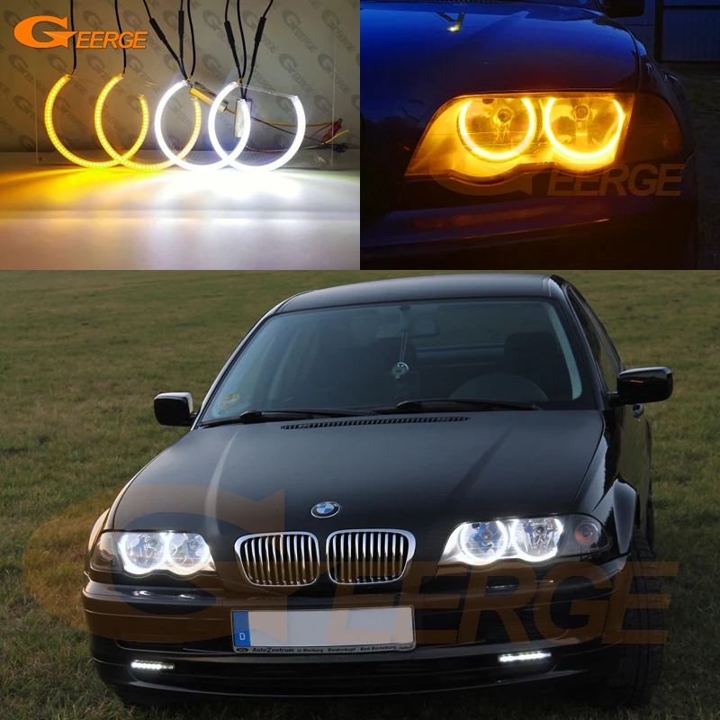 

Для BMW E46 Coupe Convertible PRE FACELIFT 1999-2003 ультра яркий дневной светильник с поворотным сигналом SMD СВЕТОДИОДНЫЙ ангельские глазки halo rings