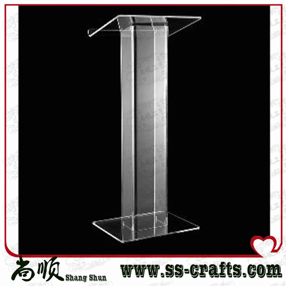 Free Shipping Excellent quality best selling cheap knockdown acrylic lectern plexiglass
