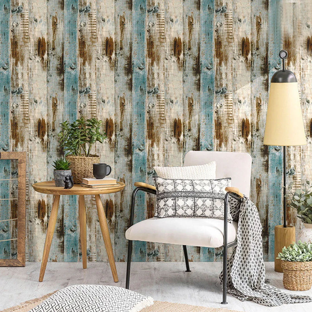 Настенная бумага с деревянными досками самоклеящаяся настенная отслаиванием и