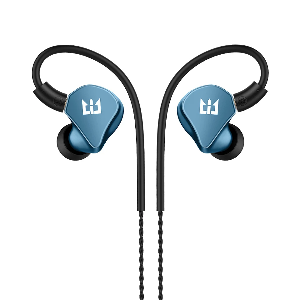 Три I4 в ухо проводные наушники 1BA + 1DD гибридные HIFI бас вкладыши DJ Металл Auricolare