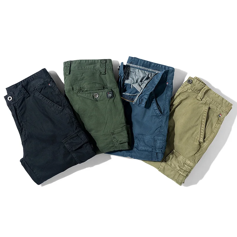 

2021 Summer Men Fashion Casual Military Cargo Pocket Pants Male Shorts Cotton Male Tactical Shorts Loose Large Size 6XL