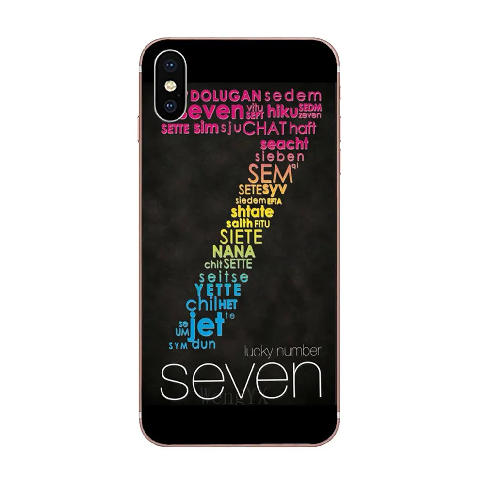 Стильный силиконовый чехол для телефона Lucky Number 7 Galaxy J1 J2 J3 J330 J4 J5 J6 J7 J730 J8 2015 2016 2017