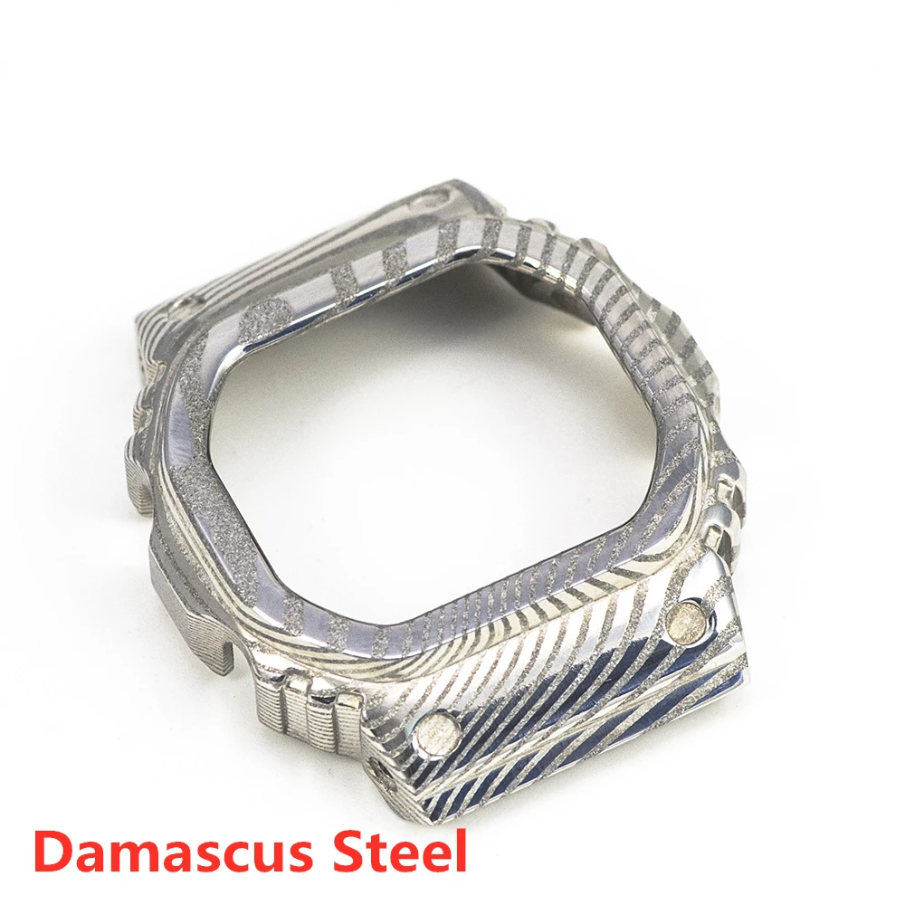 Damascus Bezel Дамасская сталь DW5600 GW-M5610 Специальный Стиль Часы Ободок Металл ограниченная - Цвет: Damascus Bezel