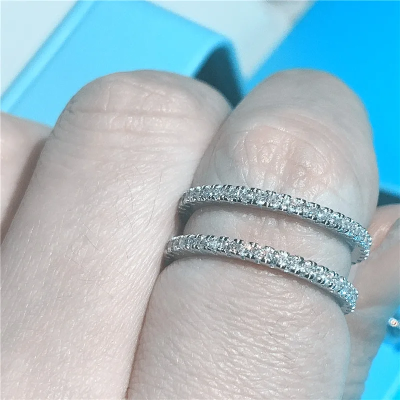 Choucong Empressa, стильное двойное кольцо, 925 пробы, серебряное, проложенное AAAAA cz, вечерние, обручальные кольца для женщин, ювелирные изделия