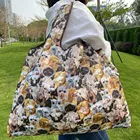 Большая зеленая многоразовая сумка для покупок в продуктовом магазине, складная Женская сумочка-тоут, экологически чистая моющаяся Подарочная сумка, 50 фунтов