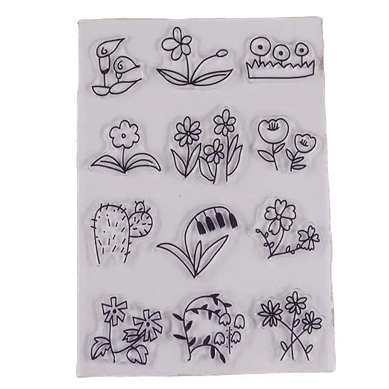 Цветы прозрачный значок для DIY Скрапбукинг/изготовление карт/Дети Рождество