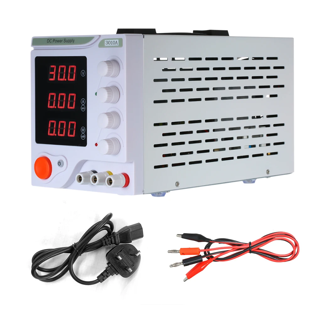 Новый 3010A 3 значный дисплей 30V 10A лабораторный блок питания постоянного тока