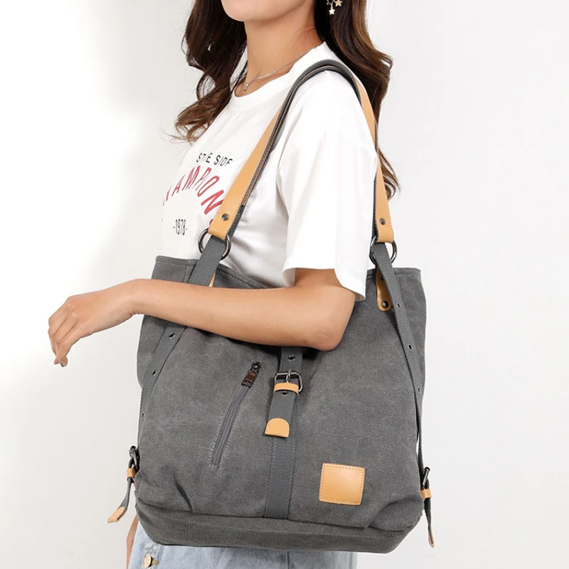 MJ холщовая женская сумка простой дизайн тоут Женская вместительная Холщовая