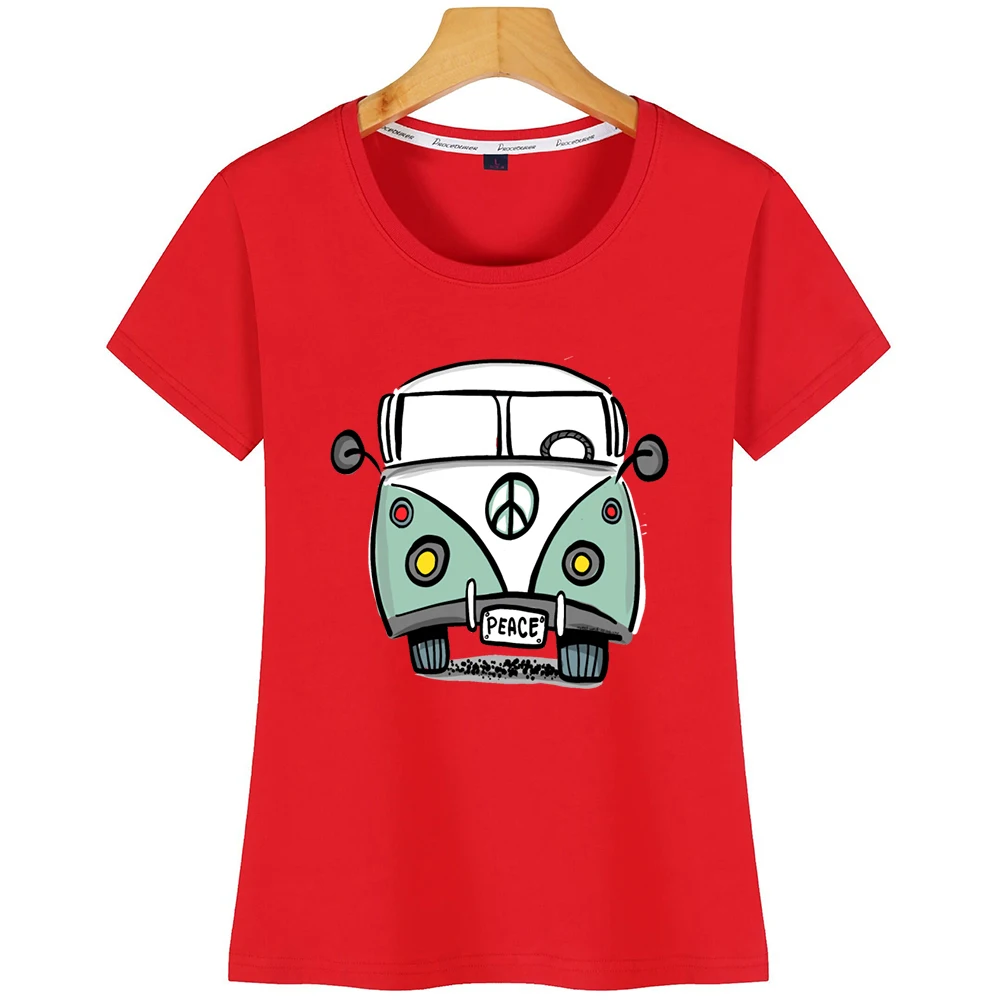 Женская белая футболка хиппи Драйв с круглым вырезом на заказ | одежда