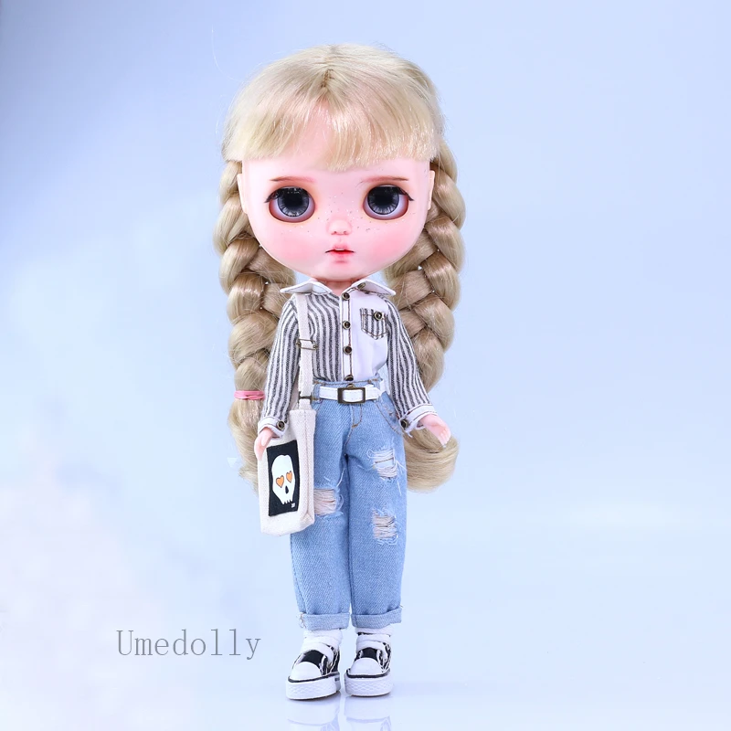 1 шт. модная сумка для куклы рубашка с длинным рукавом джинсы Blyth Pullip Ob11 Ixdoll Medium