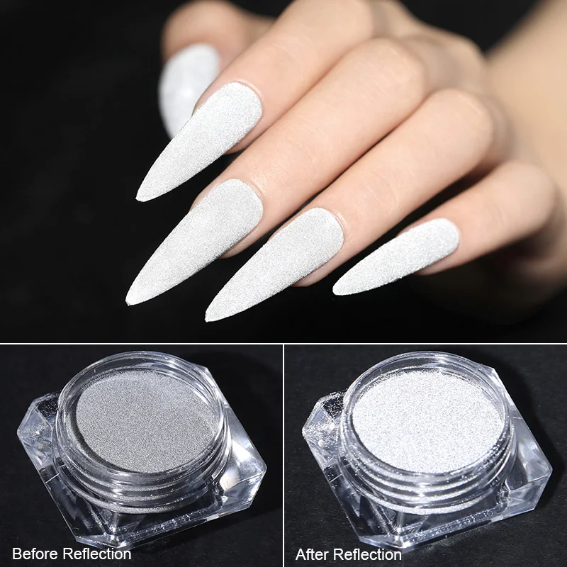 8 г Блестящий блестит светится в темноте пудра для украшения ногтей белый пигмент