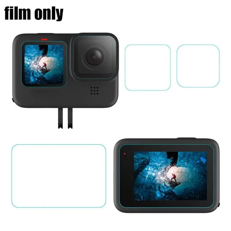 

2Set Tempered Glass Film Protective Film Tempered Glass Screen Protector For GoPro Hero9 Sports Camera Accessories For GoPro Max