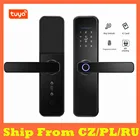 Умный дверной замок Cerradura Inteligente Tuya, водонепроницаемый, с отпечатком пальца