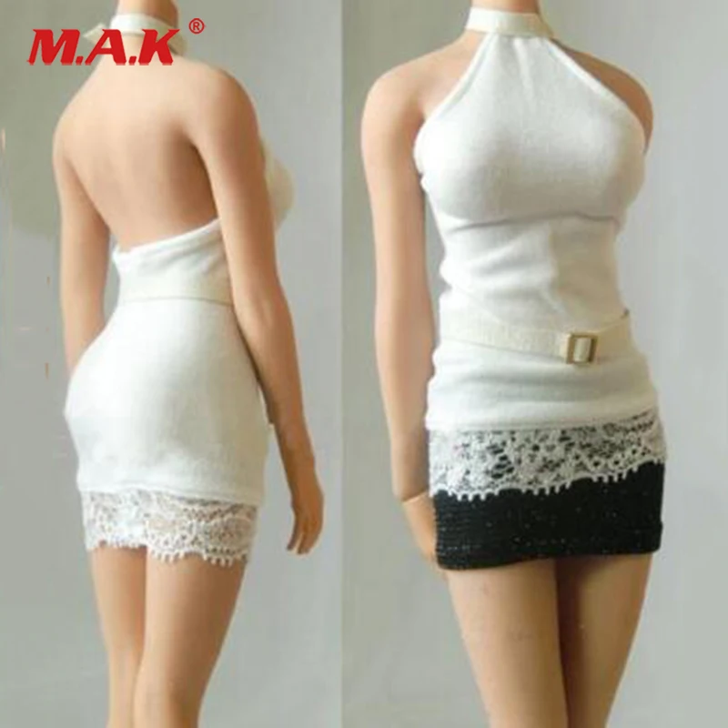 

1/6 Sale PL132 Female Short Skirt Dress White Black Skirt Clothes Set For 12" TBL Doll Action Figure Body Toy Accessory