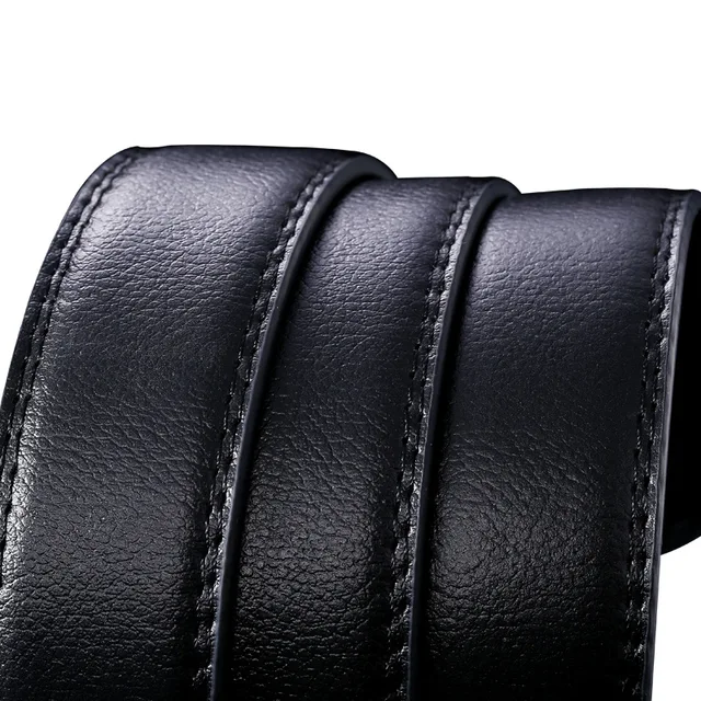 Fashion Mens Business Style Belt Black Leather Strap Male Belt Automatic Buckle Belts For Men Top Quality Girdle Belts For Jeans 2
