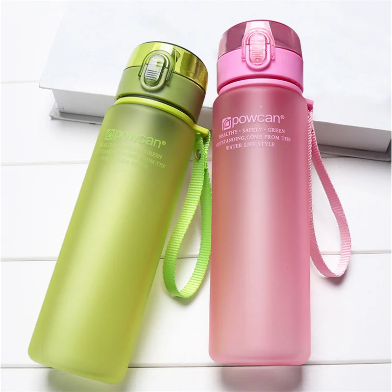 

Eco-Friendly Water Bottle 400ml/560ml Plastic Drinkware Tour Outdoor Sport School Leak Proof Seal Gourde Climbing water bottle