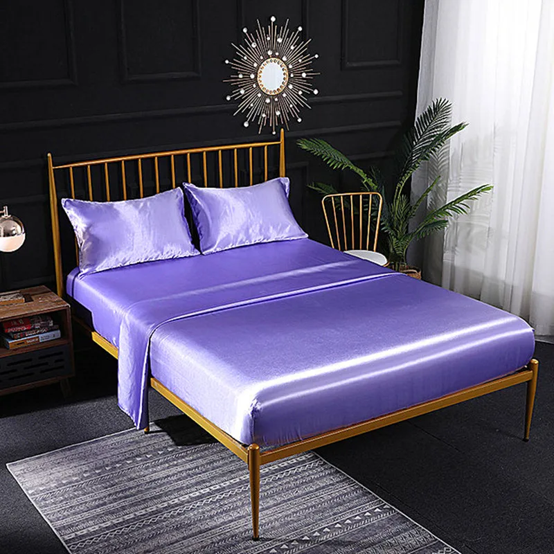 

4pcs Bedding Set Bed Linen Sets Mattress Cover Set Sabanas King Size Bedsheet Smooth Soft Cool Bed Sheets 2pcs pillowcase