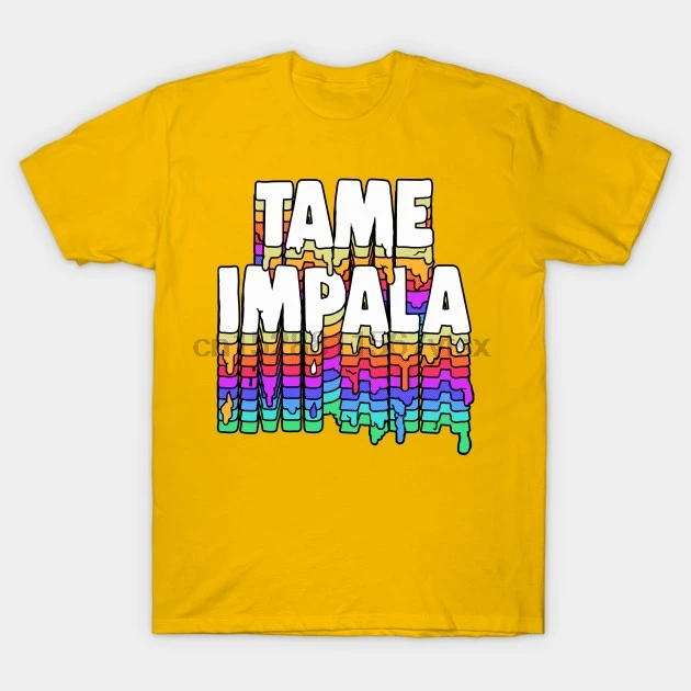 Мужская футболка Tame Impala Psychedelic Melty Fanart Tribute типография дизайн с принтом