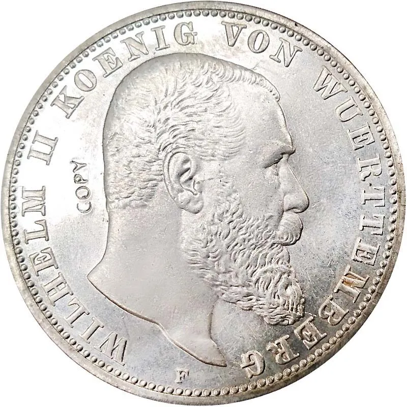 1913 немецкая Монета КОПИЯ Баден 5 Марка монеты копия медаль коллекционные