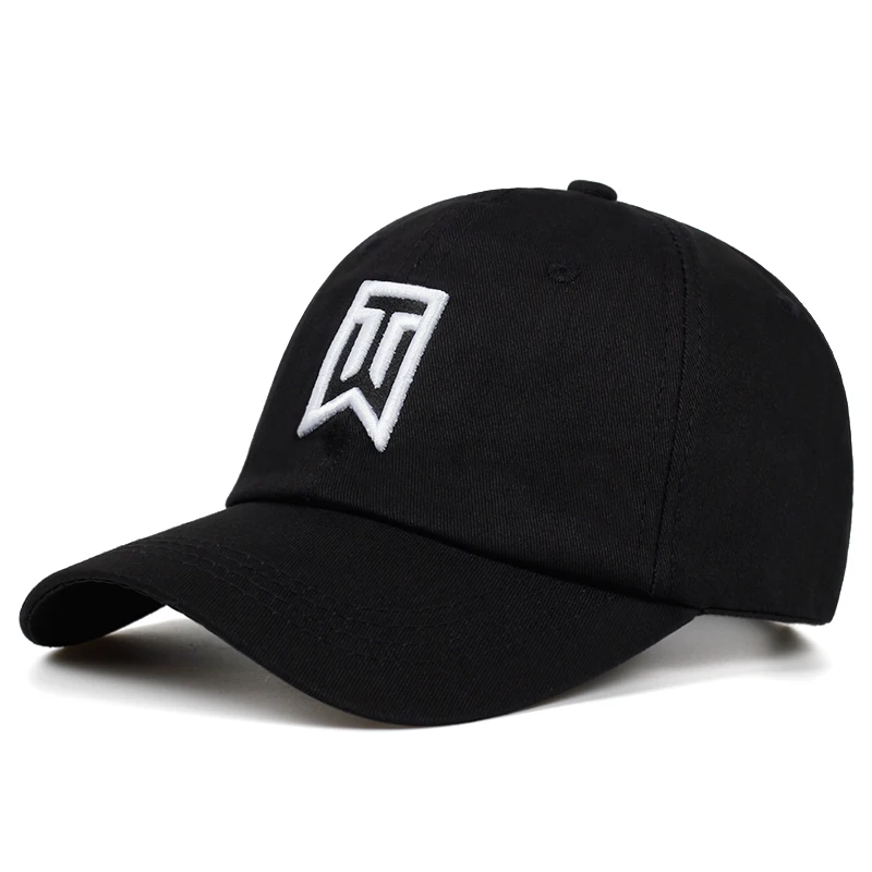 Бейсболка tiger woods Новая мужская и женская хлопчатобумажная бейсболка регулируемые модные бейсболки повседневные Твердые колпаки, шляпы
