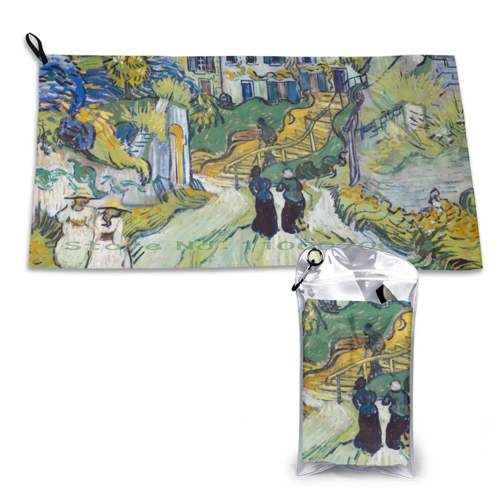 

Быстросохнущее полотенце Stairway в овере, портативное полотенце для занятий спортом в тренажерном зале, для ванной, для начинающих жизнь в другом мире, Нацуки, принцессы