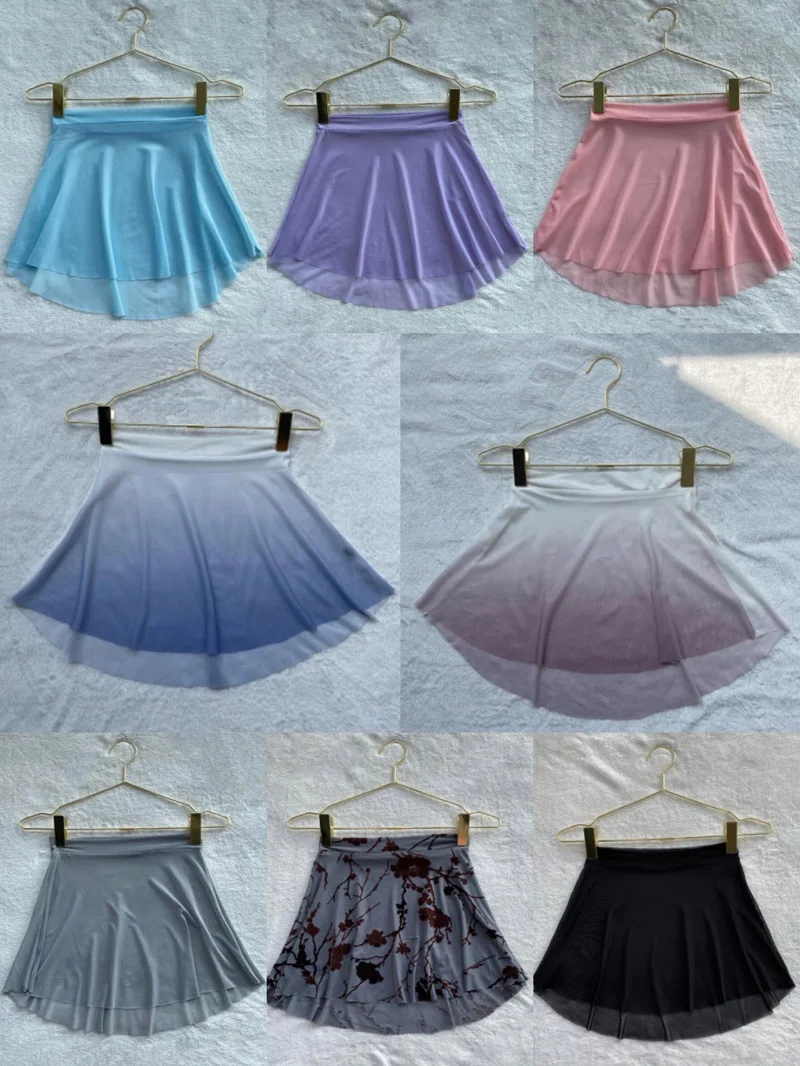 Балетная танцевальная юбка Женский фартук для танцев однотонный трико девушек