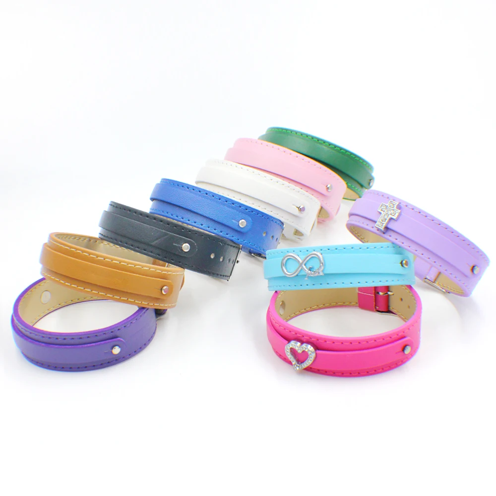 18 мм PU кожаный браслет для женщин скользящие шармы в виде букв изготовления