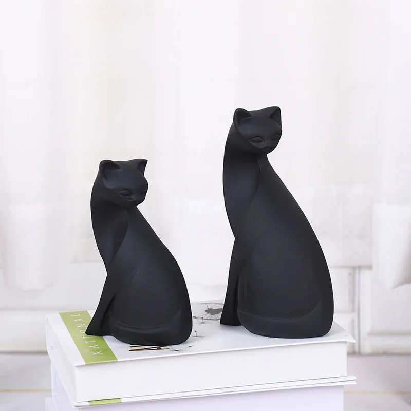 

Cute Creative Cat Toys Art Crafts Resin Figurine Home Office Desktop Decoration Ornament Wedding Decoration Pet Sculpture