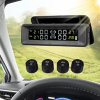 with 4 external sensors solar power auto security alarm smart car digital tmps lcd display tire pressure monitoring system