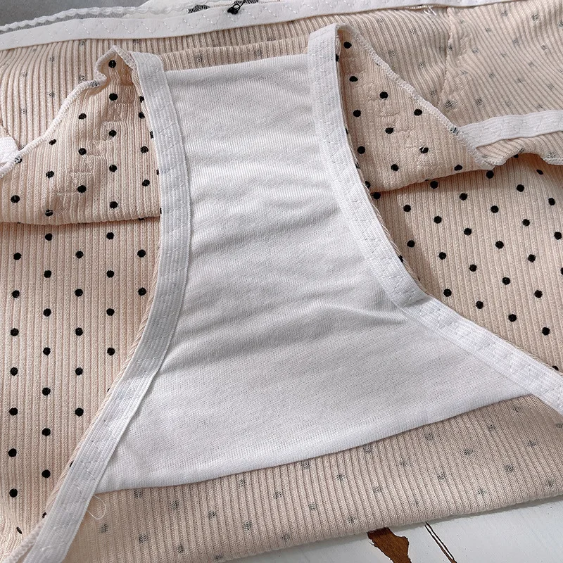 

3 Pcs Polka Dot Kawaii Panties For Gift With Packing Box Bow Lenceria Comfortable Japanese Vintage Court style Panties Briefs