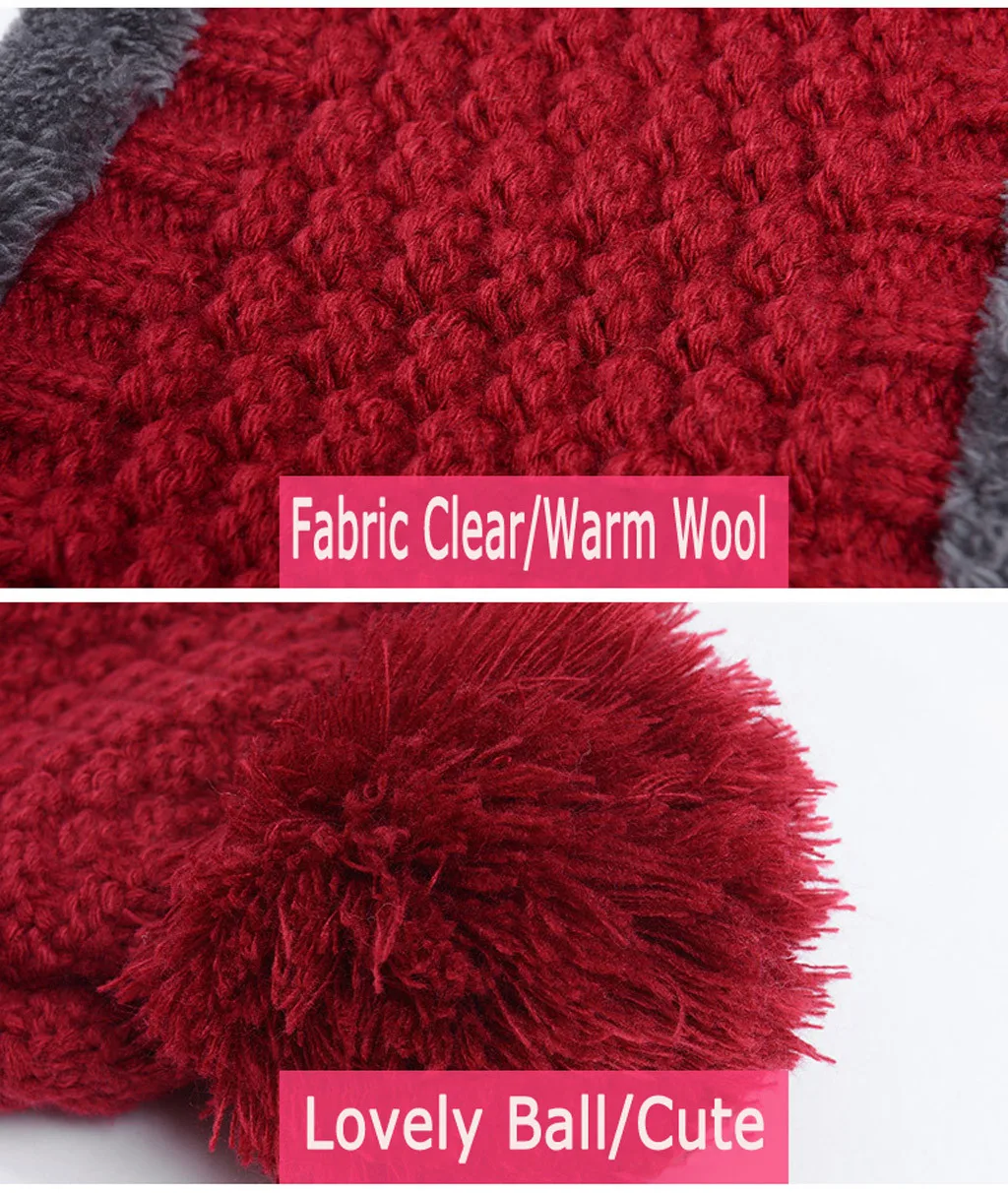 

Women Winter Warm Hat Adult Windproof Hat Cycling Skiing Knit Hat Scarf Mask Sets Warm Knitted Cap Fashion Casual New 2020 Cap