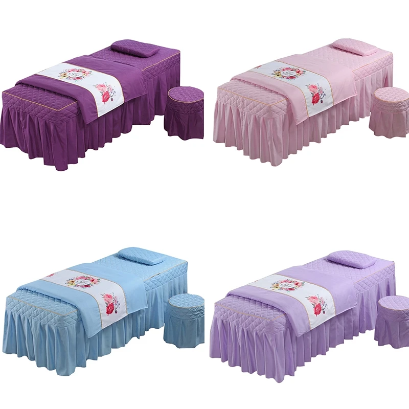 DSHA 4 шт. красивая кровать массажный стол набор-мягкий хлопковый чехол для