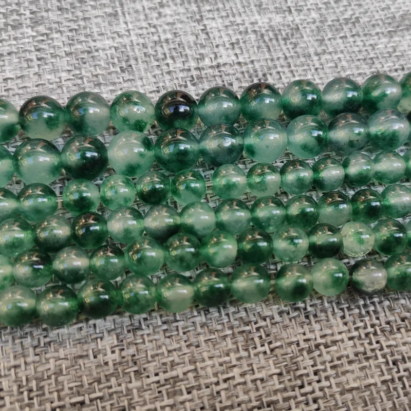 Natural White Green Chalcedony Stone Beads For Jewelry Findings Making Round Loose Beads4 6 8 10 12mm Diy Bracelet Accessories | Украшения