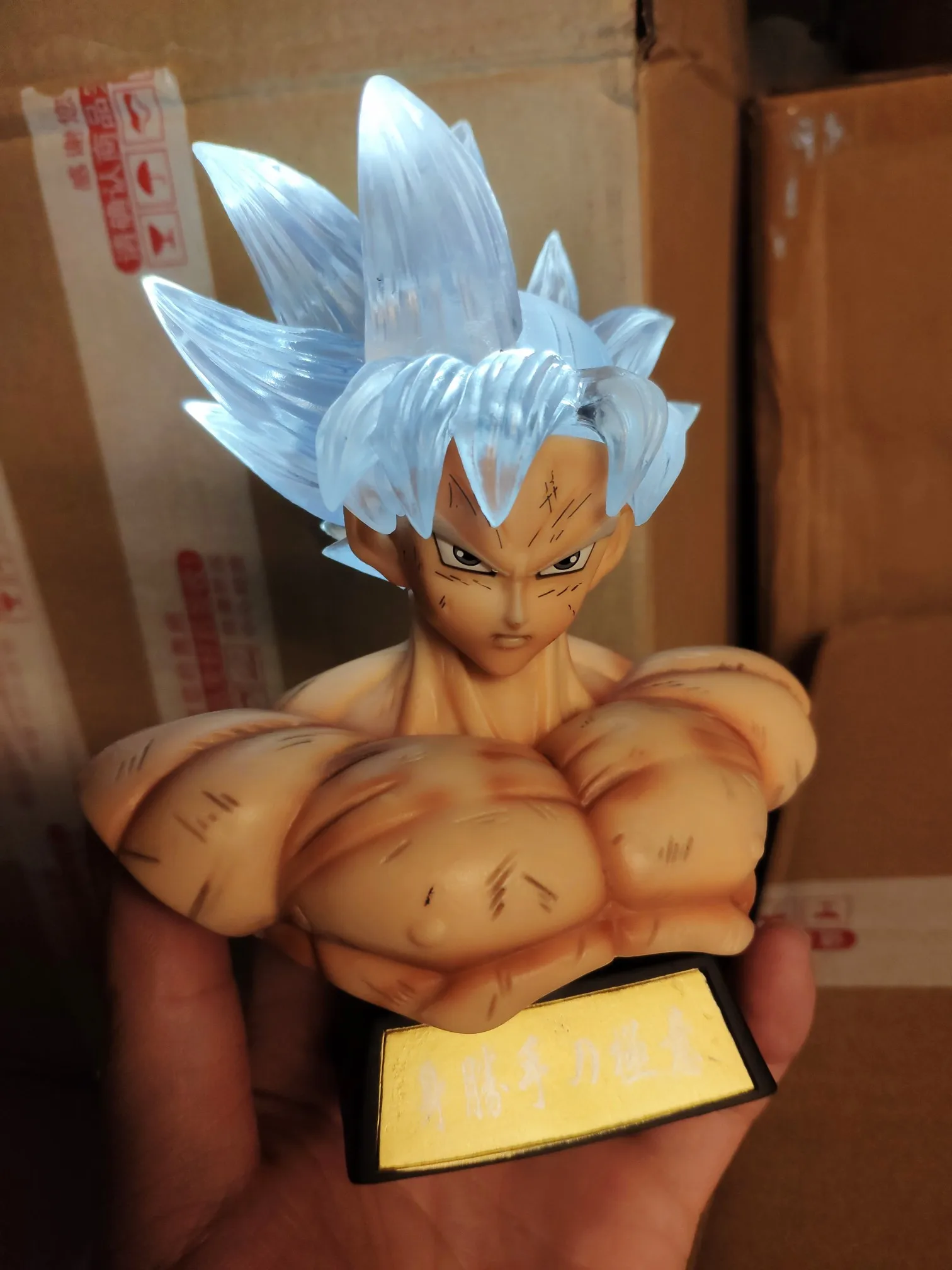 

Дракон DBZ битва поврежденная версия Wukong Вегета голова бюст портрет светодиодный светильник кой GK экшн-Фигурка Статуя Коллекционная модель