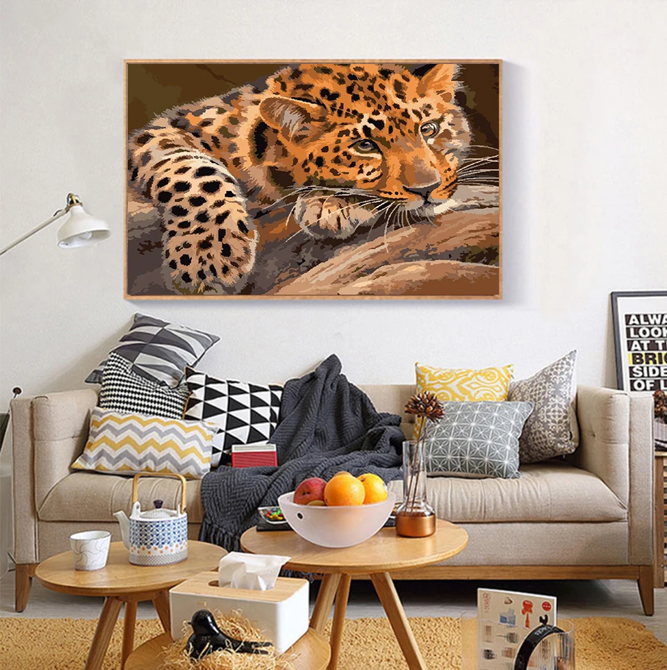 

Old Street Home Diamond Painting Animals Horse Diamond Mosaic Tiger Lion Full Round Diamond Embroidery Cross Stitch Rhinestone