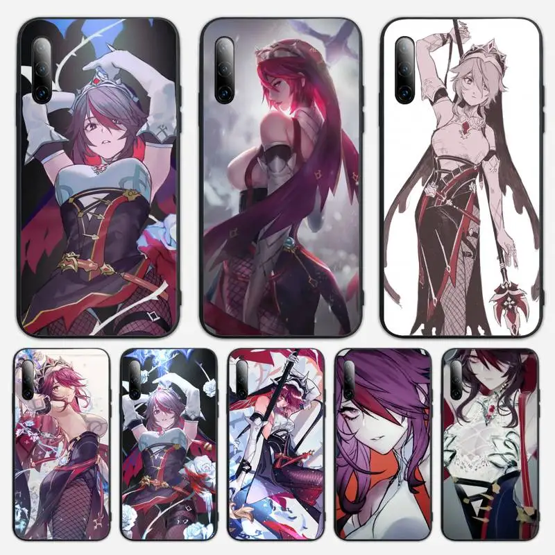 

rosaria Genshin impact Phone Case For Huawei P Y Nova mate 20 30 10 40 pro lite smart Cover Fundas Coque
