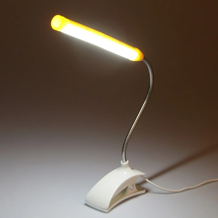 Лампа на прищепке &quotСтиль&quot желтый 13LED 1 5W провод USB 4x9x31 5 см|Настольные лампы| |