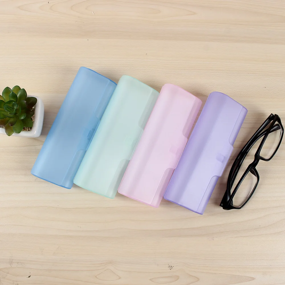 

2021 New Stylish Portable Plastic Sunglasses Case Semi-transparent Eyeglass Box Glasses Protector Storage Container Accessories